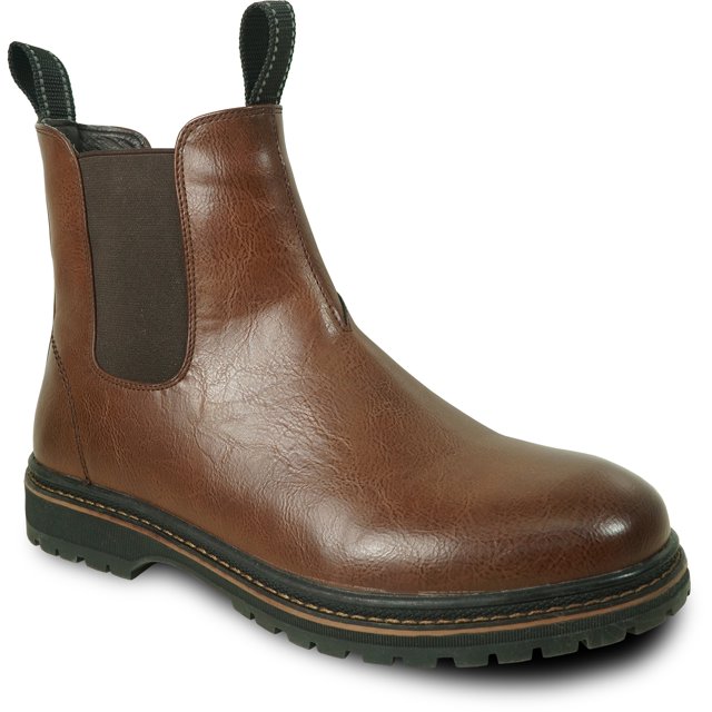 bravo! Men Waterproof Winter Boot MARK-2 Chelsea Boot Fur Lined with Double Gore Brown