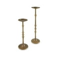thumbnail image 2 of Lara Candle Holder Set of 2, Cast Aluminium, Antiqued Brass Toned Finish, 2 of 2