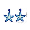 thumbnail image 4 of Bohemian Geometric Starfish Earrings Beach Vintage Styles Dangle Drop Earrings for Trendy Women Everyday Jewelry Pieces, 4 of 15