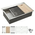 thumbnail image 3 of 30 Inch Drop In Kitchen Sink - 30 inch Kitchen Sink Topmount Ledge Workstation 18 Gauge Stainless Steel Single Bowl Kitchen Sink, 3 of 8