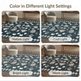 thumbnail image 7 of ODIKA 6'x9' Blue Beige Peacock Garden Design Washable Area Rug Elegant Floral Motif with Symmetrical Charm Non-Slip, Chair-Friendly, for Dining Room, Under Table, Office Décor, 7 of 7