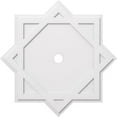 thumbnail image 1 of Ekena Millwork CMP38AL-03000 38 Po OD x 3 Po ID Carré Axel Architectural Grade PVC Contemporain Médaillon de Plafond, 1 of 1
