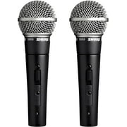 Shure SM58S Rugged Professional Studio Vocal Microphone w/ On/Off Switch(2 Pack)