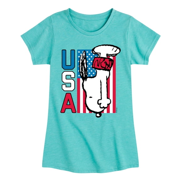 Peanuts - USA Diving - Youth Girls Fitted Short Sleeve T-Shirt