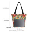 thumbnail image 5 of Easygdp Funny Owl Bird Stylish Canvas Handbag Shoulder Tote Bag, Shopping Bag with Zip, Suitable for Buying Groceries, Office, Fitness, 5 of 9