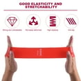 thumbnail image 3 of Unique Bargains Resistance Loop Exercise Bands 12' Elastic Workout Bands for Working Out Fitness, Red 10 Pack, 3 of 7