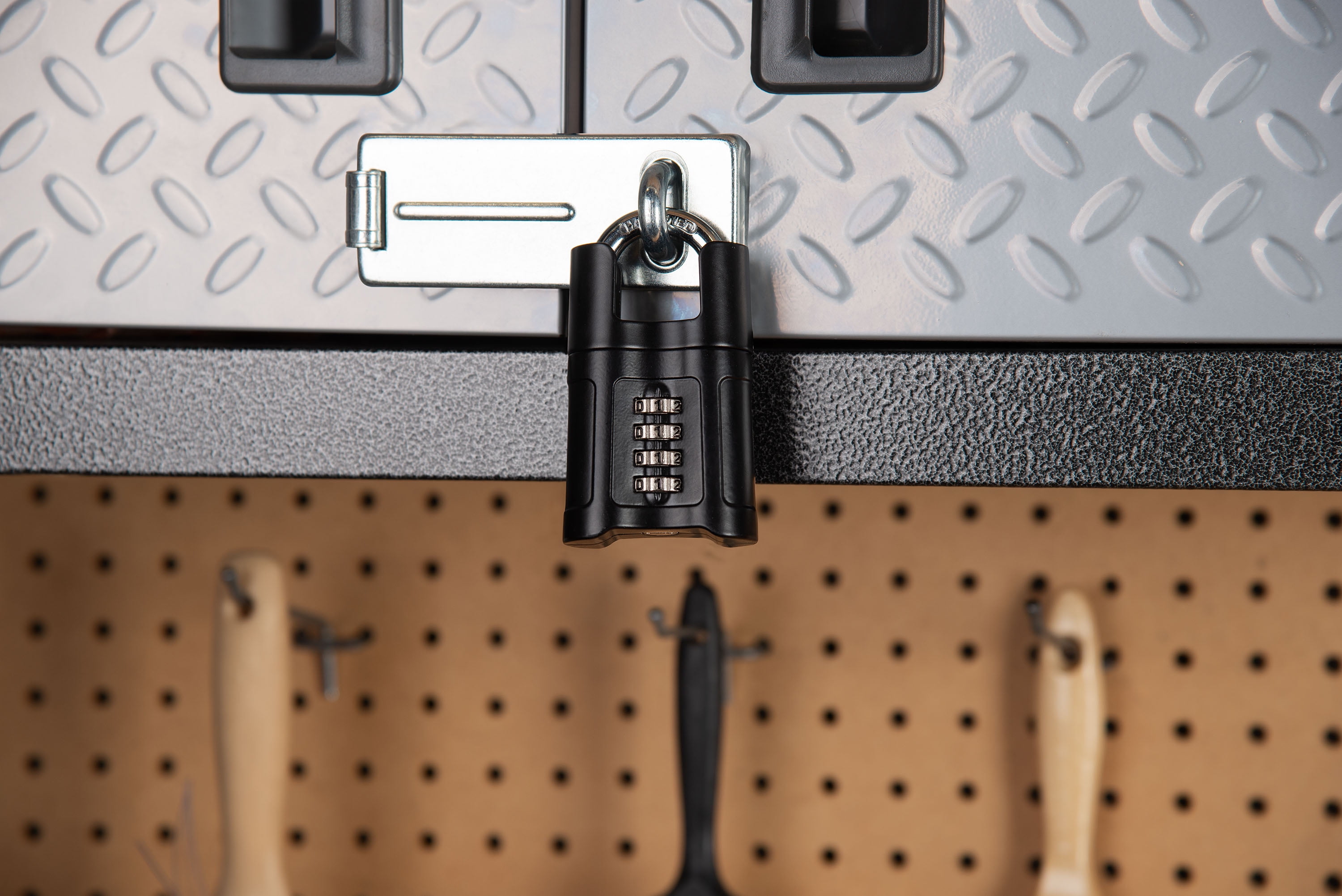 Brinks 57mm 4-Digit Resettable Steel Combination Padlock with 1in Shackle and Shrouded Guard