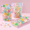 thumbnail image 4 of SCNOR 50 Pack Easter Candy Bags, Plastic Treat Bags with Zipper Closure, Self-Standing Base for Party Favors & Easter Egg Hunt, Bunny and Egg Designs, 4 of 6