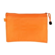 Unique Bargains Office Stationery A5 Document Holder File Paper Organizer Zipper Bag Orange