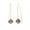 Gold-Filled, variant on LTC Designs Sterling Silver Marquise-Shaped Earrings with Faceted Diamond-Style Smoky Quartz Drops