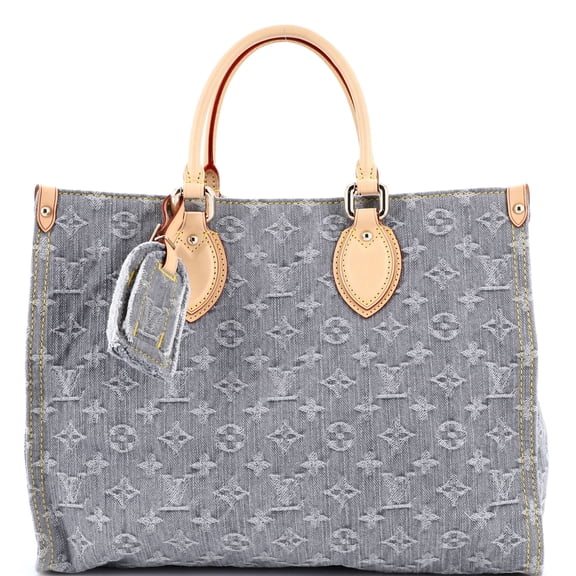 Pre-Owned OnTheGo Tote Monogram Denim MM By Rebag