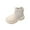 Beige, variant on Viluyesy Boots for Girls Keep Warm Flat Bottom Arch Support Soild Color Soft Sole Girls Fall and Winter Shoes Black US 1.5