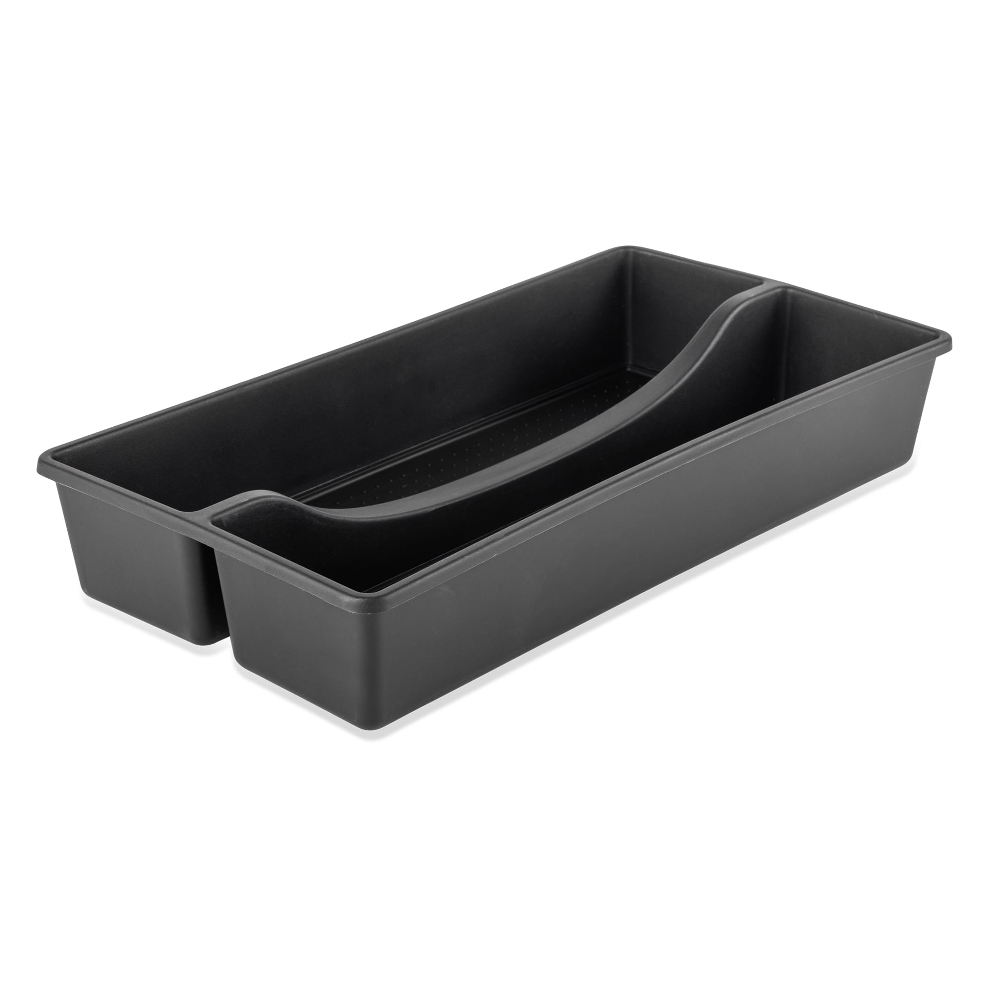 (2 pack) Thyme & Table Black Gold Speckle Utensil Drawer Organizer, 2 Compartments