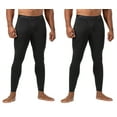thumbnail image 3 of DEVOPS 2 Pack Men's thermal Heated Warm fleece lined Long Johns leggings (2X-Large, Black/Black), 3 of 5