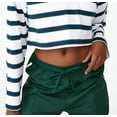 thumbnail image 3 of Cotton On Body Womens Polo Long Sleeve Top Verdant Green, Navy And White M, 3 of 3