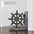 thumbnail image 7 of Danya B. Nautical/Coastal Home Decor - 2-Piece Metal Bookend Set with Anchor and Captain's Wheel, 7 of 7