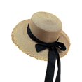 thumbnail image 4 of AirLoni Beach Hat For Women Large Wide Brim Soft Lightweight Fashion Versatile UV Sun Protection Relaxed Fit Outdoor Hiking Casual Vacation Sun Hat Black,One Size, 4 of 4
