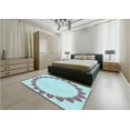 thumbnail image 4 of Ahgly Company Indoor Rectangle Patterned Columbia Blue Area Rugs, 4' x 6', 4 of 6