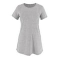 thumbnail image 4 of SGFCWSX Women Maternity Nursing Tops, Solid Color Crew Neck Shorts Sleeve Breastfeeding Shirts Blouse Gray M, 4 of 8