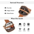 thumbnail image 4 of Bandolera INICAT Travel de piel para mujer, color marrón, 4 of 8