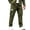 Mens Pants Army Green, variant on Cargo Pants for Men Multi-Pocket Elastic Waist Drawstring Outdoor Hiking Fishing Climbing Trousers Dad Gifts
