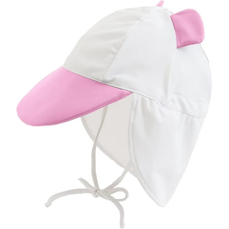

Cuddle Club Infant Sun Hat UPF 50+ UV Protection Hat Baby Summer Essentials Pink Bear Medium