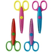 Chainplus Plastic Safety Scissors, Toddlers Training Scissors, Pre-School Training Scissors and Offices Scissors (4pcs) Kids Paper-Cut