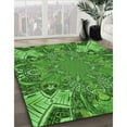 thumbnail image 3 of Ahgly Company Machine Washable Indoor Square Transitional Green Area Rugs, 3' Square, 3 of 7