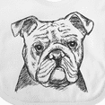 thumbnail image 4 of Inktastic English Bulldog Sketch Portrait Boys or Girls Baby Bib, 4 of 4