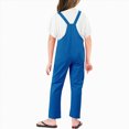thumbnail image 2 of WXFAZCVU Girls' Overalls Wide Strap Jumpsuits Loose Rompers Straight Leg Pants with Pockets Size 9-10 Years, 2 of 3