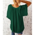 thumbnail image 4 of Blusa Nikou de manga corta con Cuello en V para mujer, 4 of 6