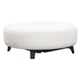thumbnail image 3 of Vesper Round Ottoman in Faux White Shearling w/ Black Wood Leg Base by Diamond Sofa, 3 of 6