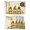 beige, variant on Yellow Bees Gnomes Placemats Set of 4, Spring Floral Branches Pastoral Placemats for Dining Table, Place Mats for Kitchen Tabletop, Waterproof Wipeable Dining Table Mats Set