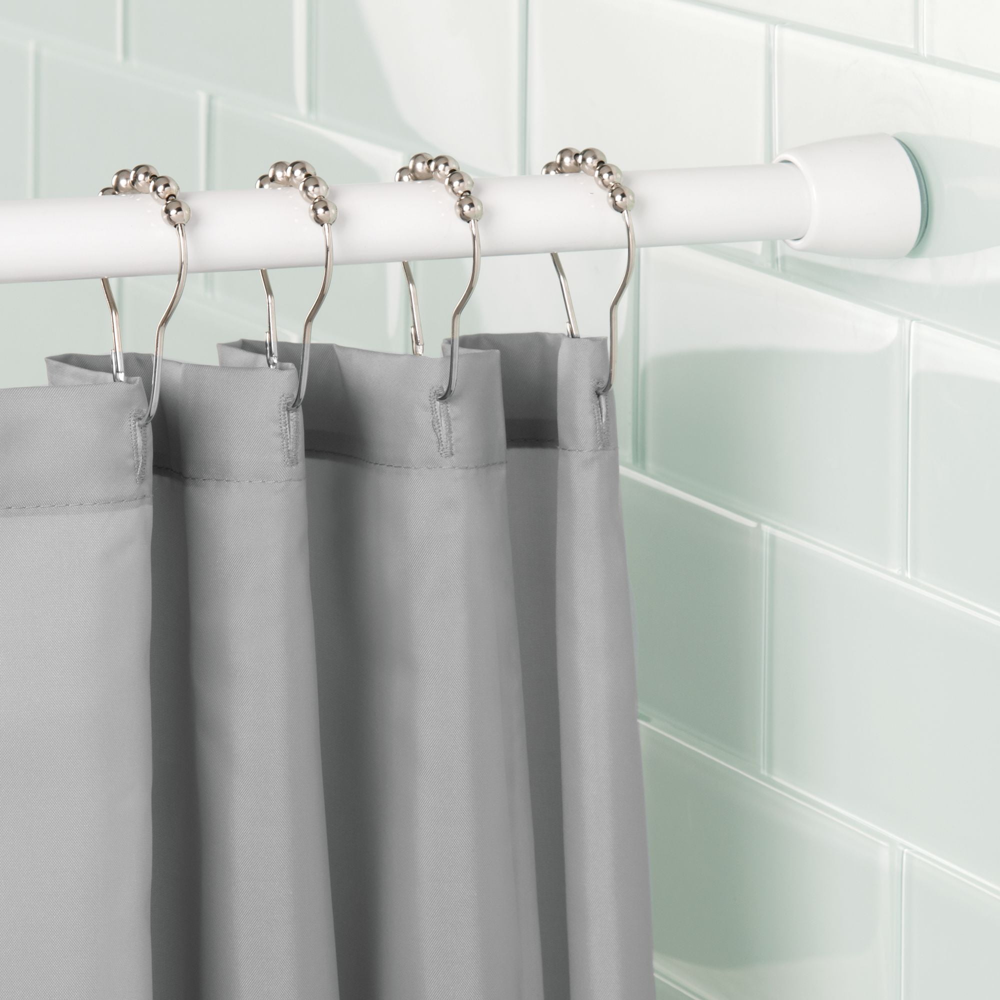 Interdesign Shower Curtain Tension Rod, How To Put Up A Spring Loaded Shower Curtain Rod