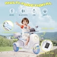thumbnail image 4 of HomePerch 12V Kids Ride On Electric Motorcycle for Girls, 3-Wheel Toddler Motorbike with Bluetooth MP3 Music, Battery Powered Ride On Toy with LED Lights, for Kids Ages 3-6, Blue, 4 of 9