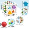 thumbnail image 4 of Juguete Montessori para bebés de 1 a 2 años, juguete infantil en forma de cubo para habilidades motoras finas y aprendizaje temprano, regalo de juguete sensorial para niños y niñas de 1 2 a 3 años, regalo para recién nacidos Rojo Verde, 4 of 5