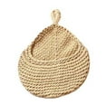 thumbnail image 2 of Storage Basket Strong Load Bearing Large Opening Space-saving Teardrop Shape Wall Mounted Hand-woven Basket Home Supply, 2 of 8