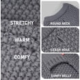 thumbnail image 3 of KYEESE Dog Sweater, Grey Warm Pullover with Reflective Thread, Dog Sweater for Small Dogs, S, 3 of 7