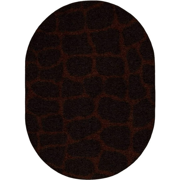 Furnish My Place Crocodile Floater Area Rug for Living Room, Dining Room, Kitchen, Bedroom, Made in USA - 4' x 6' Oval