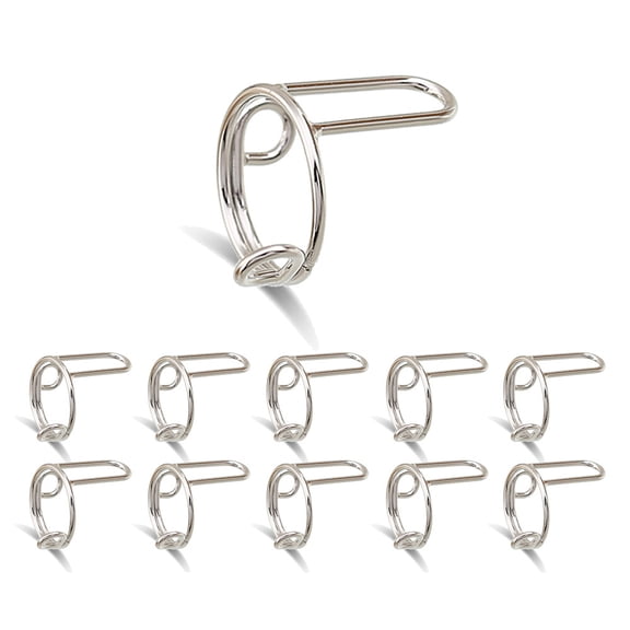 10PCS Nail Rings Reusable Adjustable Metal Nail Charms Removable Press on Nails No Glue for Women Nails Art DIY Decoration