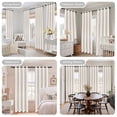 thumbnail image 6 of MaKefeile 100% Blackout Linen Blend Grommet Curtains for Bedroom, Thermal Insulated Curtains for Living Room,W52 x L90 Inch,Linen White,2 Panels, 6 of 12