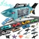 thumbnail image 1 of Camión de juguete DeaO Shark Transporter con 8 vehículos y animales, 1 of 6