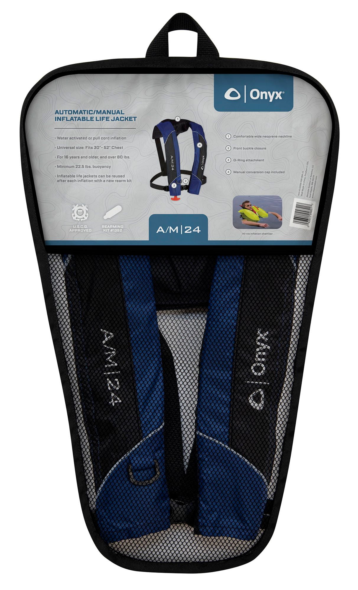 Onyx A/M-24 Inflatable Life Jacket, Unisex