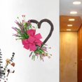 thumbnail image 1 of Corona en forma de corazón, corona de flores artificiales, accesorios para fotos, decoración romántica para colgar en la pared, para puerta delantera,, 1 of 8