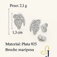 thumbnail image 2 of Aretes Mariposa Con Zirconias Para Mujer De Plata 925, 2 of 5