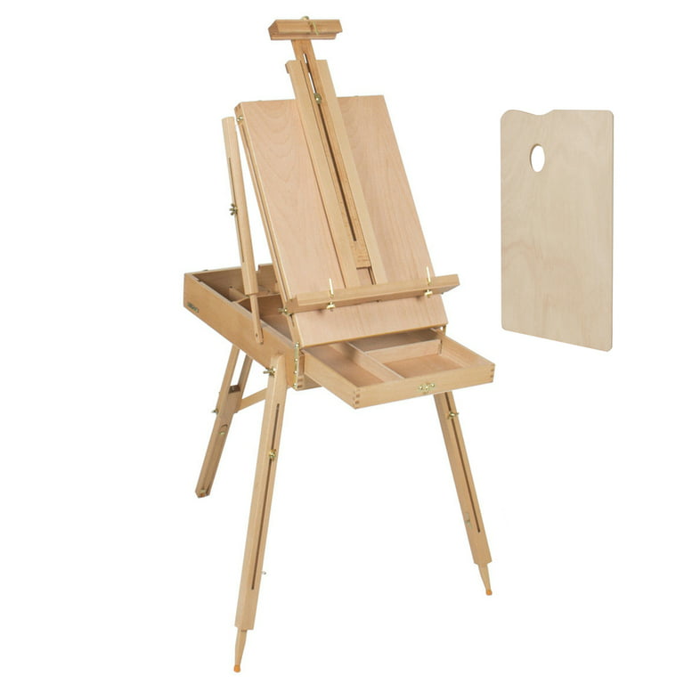 ARTIFY Foldable Portable Beechwood Art Easel Field Easel for Professionals,  Artists & Hobbyist Painting on The Go, Hold Canvas up to 34, French Style