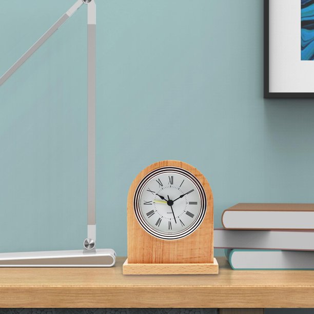 Reloj despertador analógico con movimiento de , reloj de escritorio de maciza, relojes despertadores de encimera para sala de , D BLESIY Despertador de reloj de escritorio