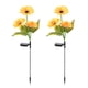 thumbnail image 1 of Lámpara solar enchufable para exteriores, farol de girasol de simulación impermeable, decoración de jardín, 2 uds., 1 of 5