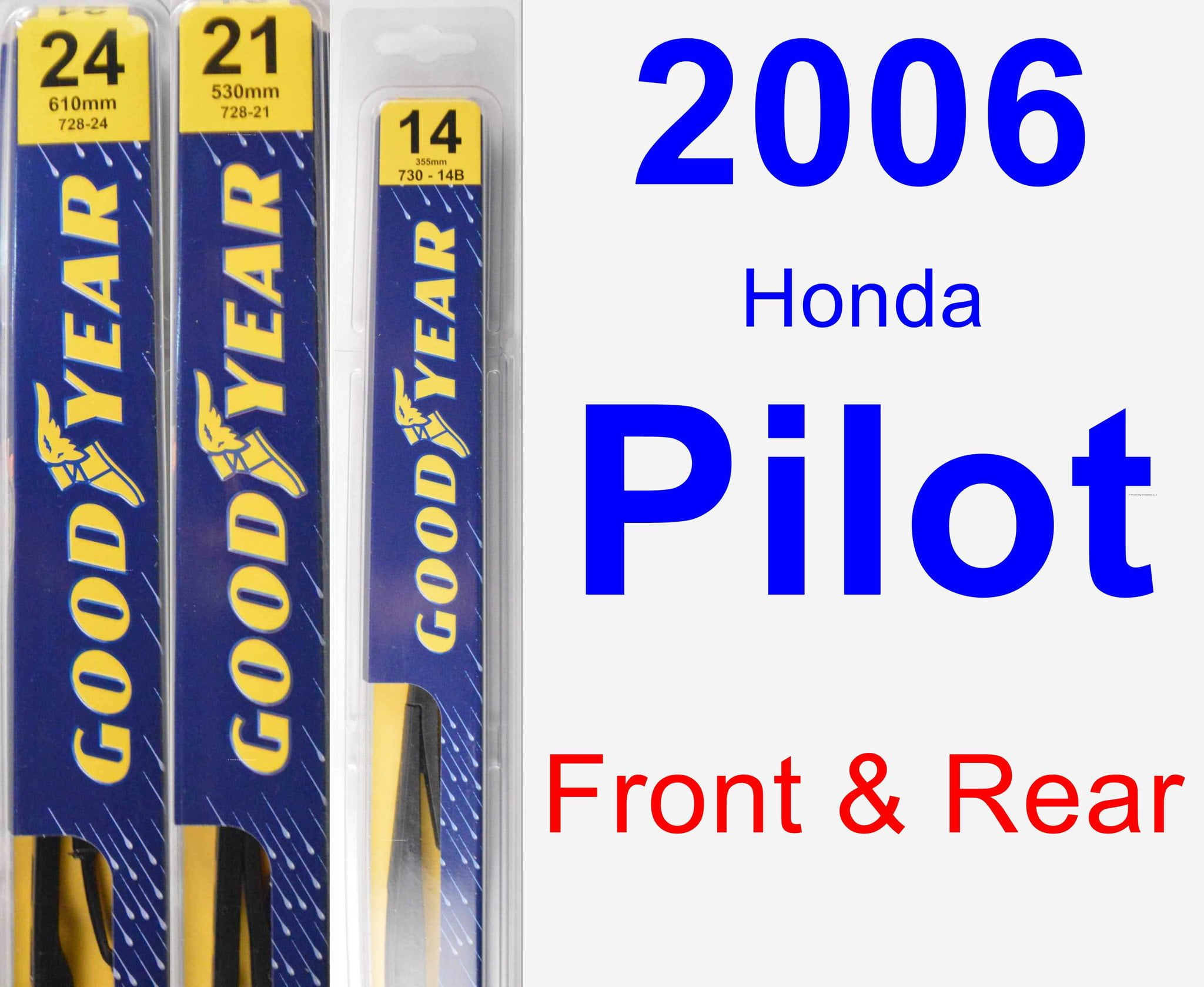 Honda pilot wiper blade size deals