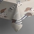 thumbnail image 3 of Cute Cartoon Dachshund Rectangle Tablecloth 60"x84",Waterproof Polyester Rectangle Table Cloth, Wipeable Spillproof Polyester Tablecloth for Dining, Camping, Indoor and Outdoor, 3 of 5